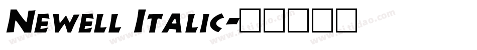 Newell Italic字体转换